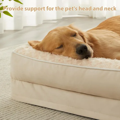 Vista 2 de BFPETHOME - Camas ortopédicas para perros grandes - Sofá para perros impermeable con funda extraíble y lavable, cama grande para mascotas con forro