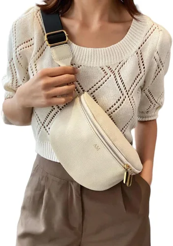 Vista 10 de Leather Fanny Pack Crossbody Bags for Women Trendy Sling Bag for Women Small Crossbody Bags for Women Vacation Essentials Handbags Crossbody Purse