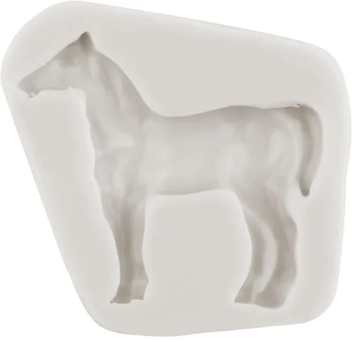 Vista 3 de Molde de silicona para caballo, moldes de herradura para fondant, molde de cabeza de caballo, molde de silicona para botas, para decoración