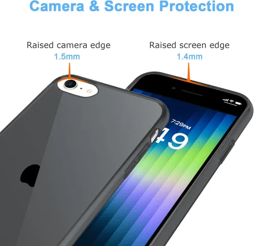 Vista 4 de JJGoo Funda compatible con iPhone SE 2022/2020, compatible con iPhone 7 8, transparente, suave, transparente, a prueba de golpes, delgada, delgada