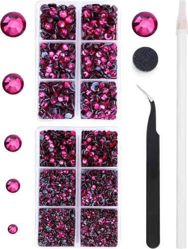Vista 27 de 6796PCS Diamantes de Imitación Termoadhesivos de Aguamarina Piedras de Cristal de Vidrio para Tela Ropa Camisas Brillantes Parte Trasera Plana