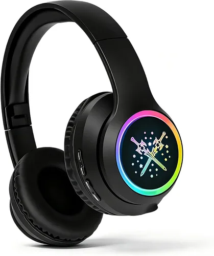 Vista 13 de Auriculares Bluetooth con orejas de gato Yusonic, auriculares inalámbricos para niños pequeños, niños y niñas, para Amazon Fire Negro