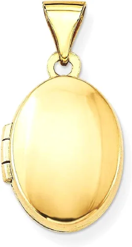 Vista 9 de Collar de cadena con dije ovalado de oro amarillo de 14 quilates con foto que sostiene fotos, joyería fina para mujeres, regalos para ella