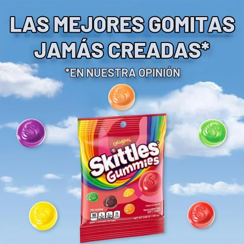 Vista 8 de SKITTLES Gummies Original Gummy Candy, aperitivo para llevar, 5.8 onzas