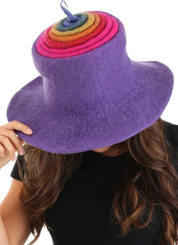 Vista 4 de Rainbow Borealis Heartfelted Witch Hat
