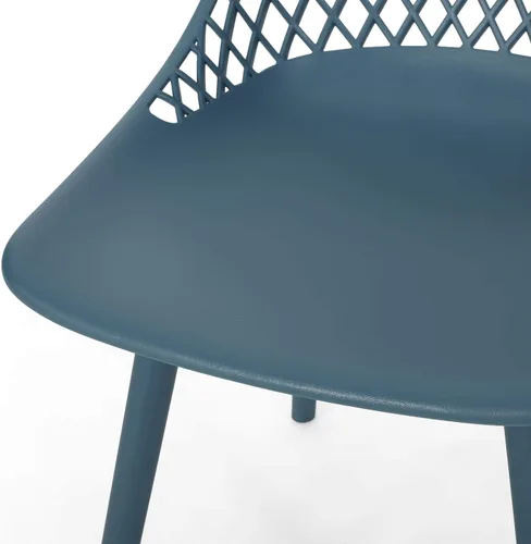Vista 8 de Delora Silla de comedor moderna para exteriores (juego de 2), color verde