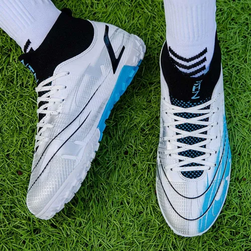 Vista 6 de HESBITEUL Zapatos deportivos para hombre, para interiores y exteriores, cómodos, de fútbol, para estudiantes, de alta potencia de agarre