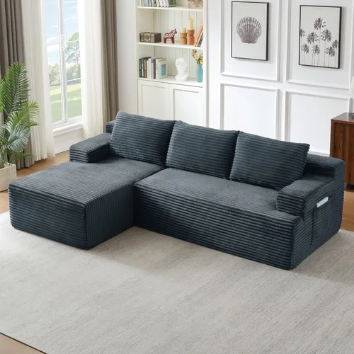 Vista 26 de Sofás seccionales en forma de U de gran tamaño de 141 pulgadas con consola de almacenamiento para sala de estar, sofá y sofá simétrico con otomanas