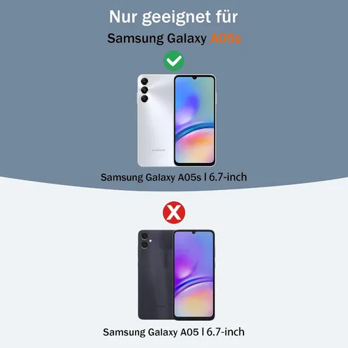 Vista 2 de Gritup - Funda para Galaxy A05S con protector de pantalla HD×2, funda protectora para teléfono a prueba de golpes con soporte magnético de anillo