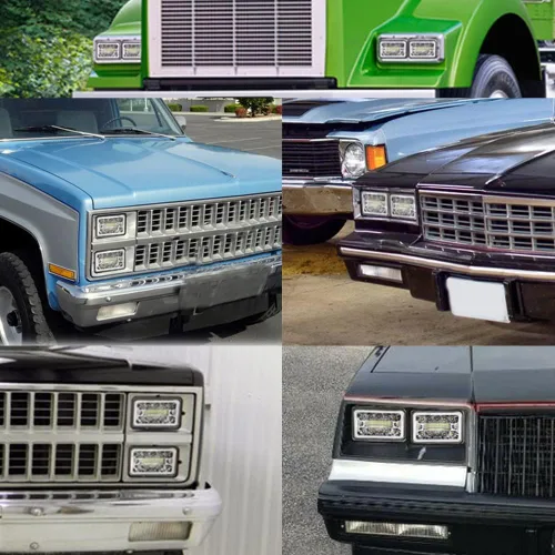 Vista 9 de 4 piezas de faros LED de 4 x 6 pulgadas compatibles con Chevrolet Chevy C4500 C5500 Kodiak, luz DRL de haz sellado rectangular, señal de giro.