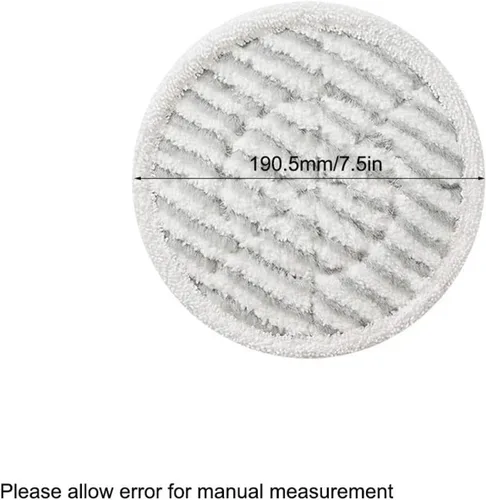Vista 2 de Almohadillas de microfibra gris para fregar a vapor, 8 unidades, repuestos de tela de disco de trapeador reutilizables redondos, aptos
