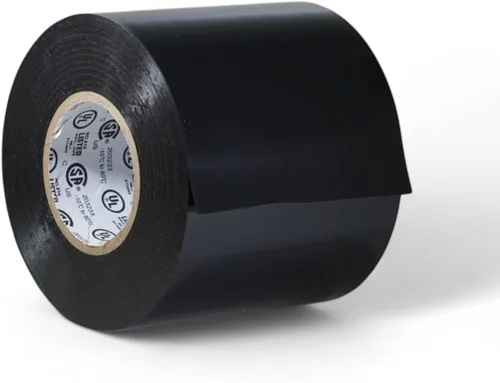 Vista 13 de GGR Supplies T.R.U. EL7566-AW, cinta adhesiva de grado profesional de PVC de goma negra, con clasificación hasta 600 voltios y 176 °F - UL/CSA/CE