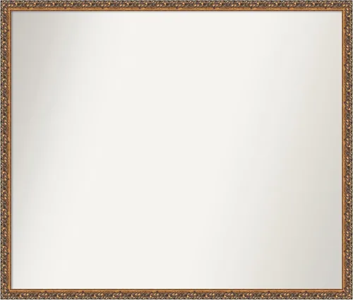 Vista 167 de Amanti Art Espejo de baño de bronce para sobre fregadero, 29 x 19 pulgadas, espejo rectangular de bronce antiguo, marco de madera tradicional