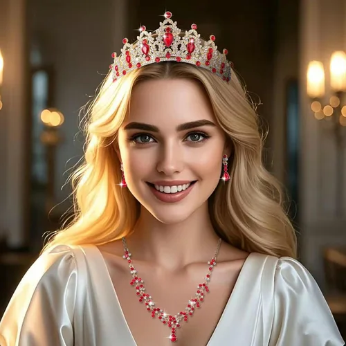 Vista 3 de Tiaras y coronas de cristal para mujeres y niñas, tiara de boda con joyas para novia, cumpleaños, cosplay