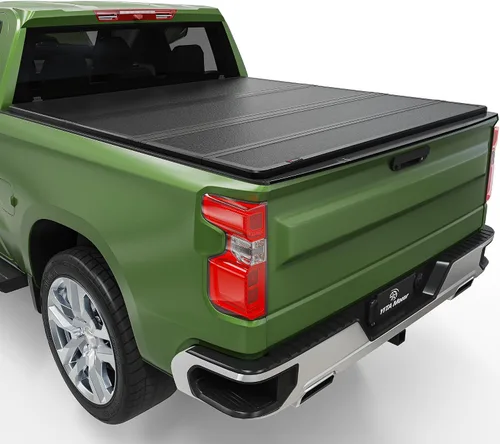 Vista 16 de YITAMOTOR - Funda rígida de triple pliegue para tonneau de camioneta de 5.8 pies, compatible con GMC Sierra 1500 y Chevy Silverado 2007 al 2013