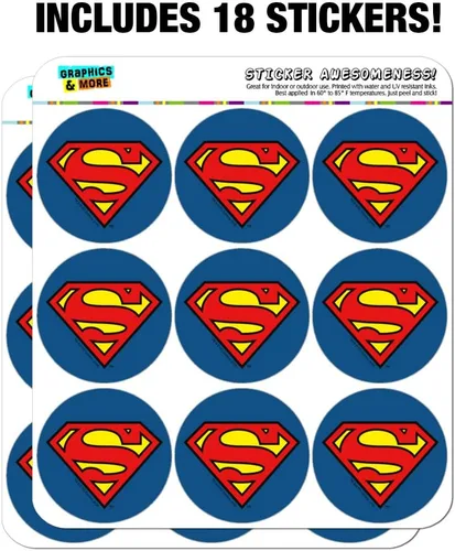 Vista 3 de Superman Classic S Shield Logo Planificador Calendario Scrapbooking Artesanía Pegatinas