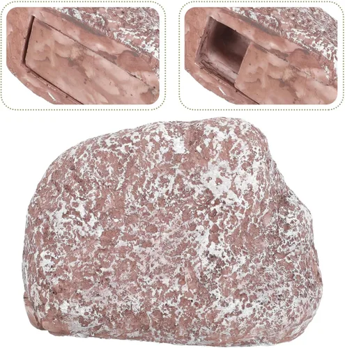 Vista 9 de Stone Key Hider Fake Rock Key Holder Storage Case Resin Outdoor Garden Hide for Yard Safety and Security