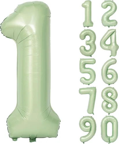 Vista 217 de Globos de 40 pulgadas con números de caramelo, papel de aluminio de helio, globos de látex de Mylar para fiesta de cumpleaños, decoración digital 0