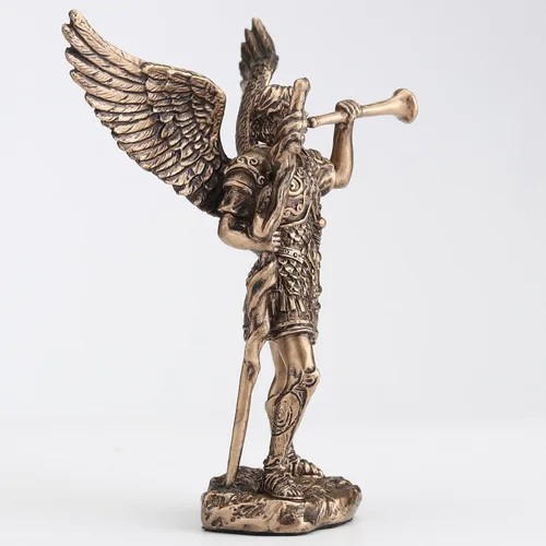 Vista 6 de Veronese Design - Figura de resina en miniatura de arcángel Gabriel de 3 1/2 pulgadas