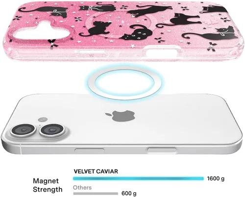 Vista 763 de VELVET CAVIAR Funda para iPhone 15, compatible con MagSafe, probada contra caídas de 10 pies, fundas protectoras de diseño, leopardo color rosa