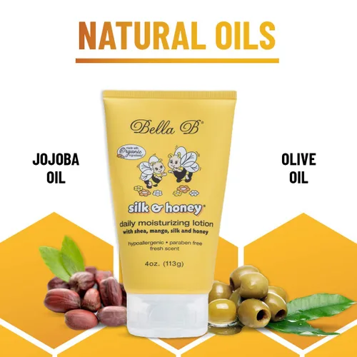 Vista 4 de BELLA B Silk & Honey 4 oz - Loción para bebé - Baby Bella - Loción de embarazo - Mantequilla de vientre para el embarazo - Crema de embarazo