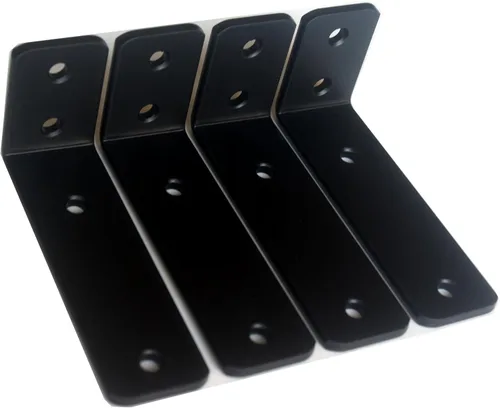 Vista 76 de Paquete de 2 soportes de estante en L de 6 pulgadas de largo x 4 pulgadas de alto x 1.5 pulgadas de ancho, 5 mm de grosor, soportes de estante
