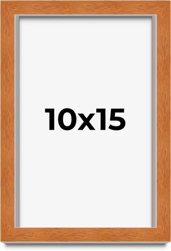 Vista 121 de Marco de 3 x 3 pulgadas de madera maciza de nuez y miel marrón con plexiglás acrílico UV, respaldo de tablero de espuma y accesorios para colgar