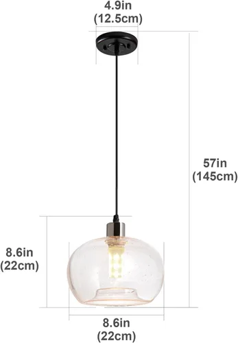 Vista 3 de Lámpara colgante de estilo moderno que funciona con pilas con control remoto, mini lámpara colgante de isla de cocina, lámparas colgantes sobre