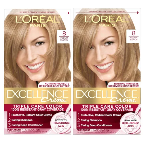 Vista 34 de L'Oreal Paris Excellence Crème Tinte Permanente para el Cabello, Color de Cabello de Triple Cuidado con Complejo Pro-Keratina para una Cobertura