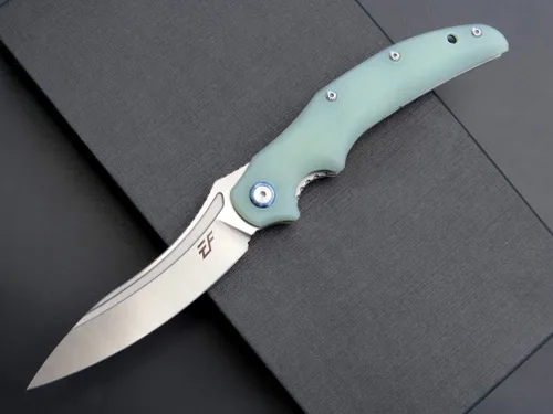 Vista 3 de Eafengrow EF951 Cuchillo plegable, hoja D2 y mango G10 con bloqueo de forro de rodamiento de bolas, cuchillo de bolsillo EDC para supervivencia