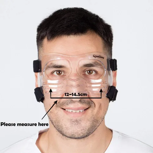 Vista 7 de Protector de nariz para nariz rota para hombres y mujeres, protector facial para baloncesto, fútbol y otros deportes, máscara facial ajustable