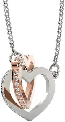 Vista 6 de Leos Print Shop Regalo para Esposa Regalos de Aniversario Para Mi Esposa Collar En forma de Corazon Plateado y Dorado Regalo Joyeria Para Mujer Con
