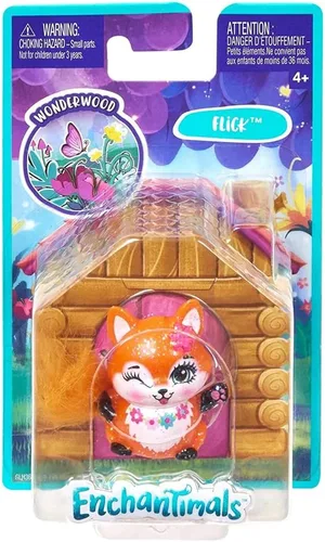 Vista 3 de Enchantimals Wonderwood Flick - Figura de zorro naranja - GLH36 ~ Felicity Fox's Bestie
