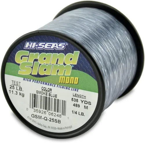 Vista 62 de HI-SEAS Línea de pesca de monofilamento Grand Slam - Fuerte y resistente a la abrasión en transparente, rosa, verde, azul humo, amarillo Amarillo