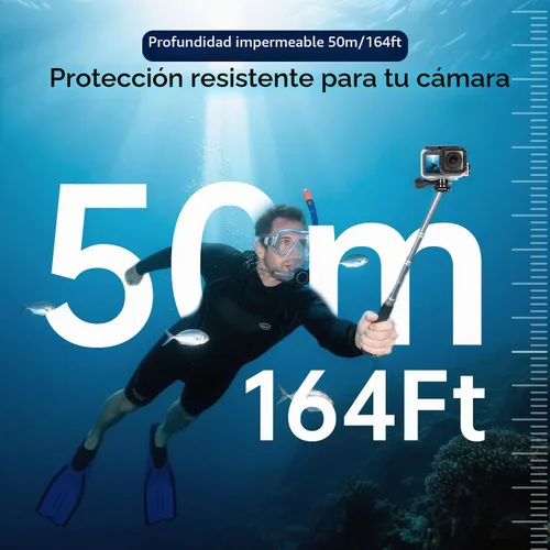 Vista 3 de Suptig Funda impermeable compatible con DJI Action 5 Pro / Action 5/4/3, para buceo, buceo, esnórquel, natación, hasta 164 pies (164.0 ft)