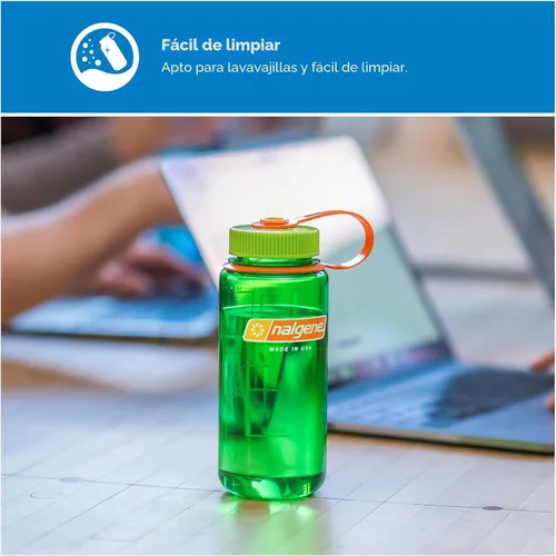 Vista 3 de Nalgene Botella de agua de boca ancha de 16 onzas, amatista Sustain amatista