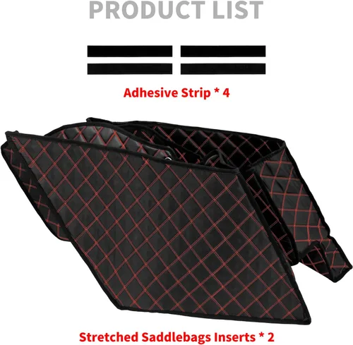 Vista 5 de Forros para alforjas de motocicleta de 5 pulgadas, insertos de bolsa elástica, compatibles con Harley Touring Road King Road Glide Street Glide