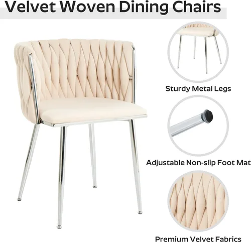 Vista 4 de Juego de mesa de comedor de cristal plateado para 2, juego de mesa cuadrada de lujo moderno de 36 pulgadas, juego de mesa de cocina minimalista de 3