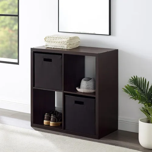 Vista 2 de Linon Home Decor Linon Dawes 4 gabinetes de almacenamiento de cubos de café expreso