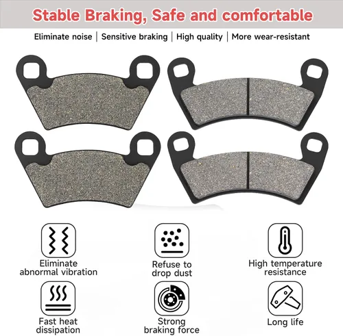 Vista 4 de Pastillas de freno delanteras y traseras para Polaris Ranger 500 570 700 800 Ranger XP 700 800 900, Ranger 900 Diesel 2011-2014, Ranger Crew 500