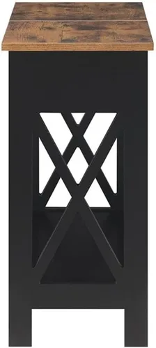 Vista 10 de Convenience Concepts Oxford - Mesa auxiliar abatible con estación de carga de 23.75 pulgadas, moderna mesa de sala de estar con puertos USB y tomas