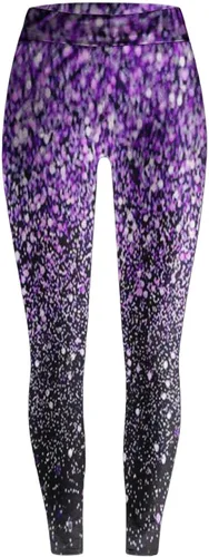 Vista 3 de Leggings de lentejuelas brillantes para mujer, trajes de vacaciones, pantalones de yoga de cintura alta, leggings de entrenamiento de Navidad
