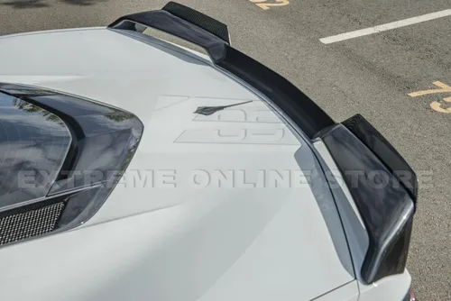 Vista 6 de Repuesto para modelos Chevrolet Corvette C8 2020 Par de mimbres adicionales de alerón de tapa trasera de maletero estilo Z51