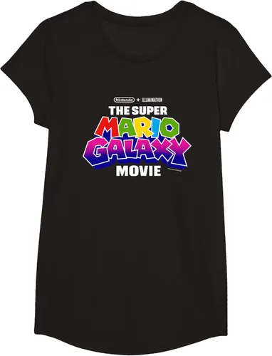 Vista 4 de Camiseta con el logotipo de la película Super Mario Galaxy