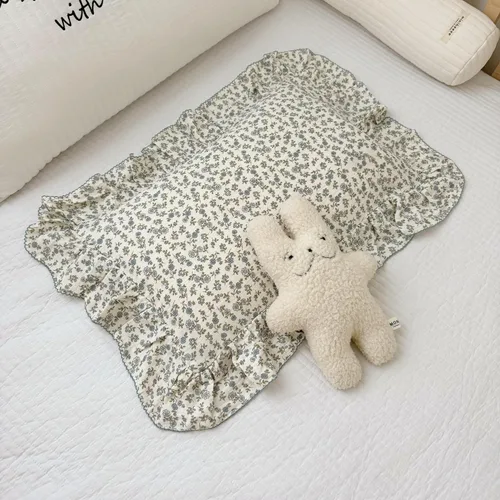 Vista 35 de BuLuTu Funda de almohada de muselina de algodón para niños pequeños con bonito patrón de flores de azalea, súper suave, funda de almohada para cuna