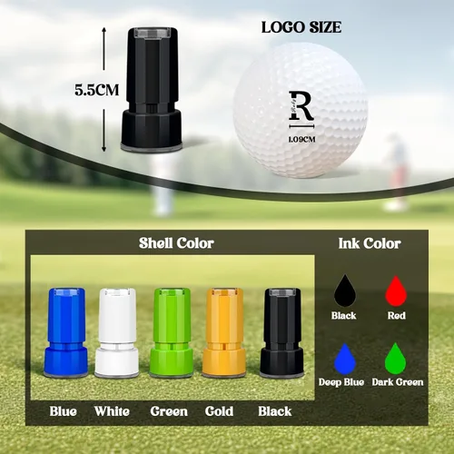Vista 4 de Drawelry Marcadores de sello de pelota de golf con nombre personalizado, sello de pelota de golf autoentintado, reutilizable, impermeable