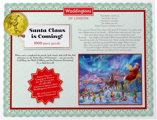 Vista 4 de Winning Moves WM01768-ML1-6 Christmas 2021 - Juego de rompecabezas de 1000 piezas, multicolor