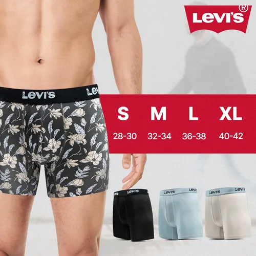 Vista 6 de Levi's Calzoncillos tipo bóxer de microfibra para hombre, ultra suaves, paquete de 4