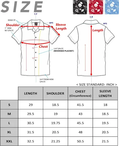 Vista 6 de Southpole Camisas hawaianas con botones para hombre, manga corta, estampado floral