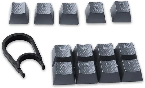 Vista 2 de HUYUN FPS - Tapas de teclas retroiluminadas de repuesto para teclados Corsair Cherry MX Key Switch Gaming (gris)